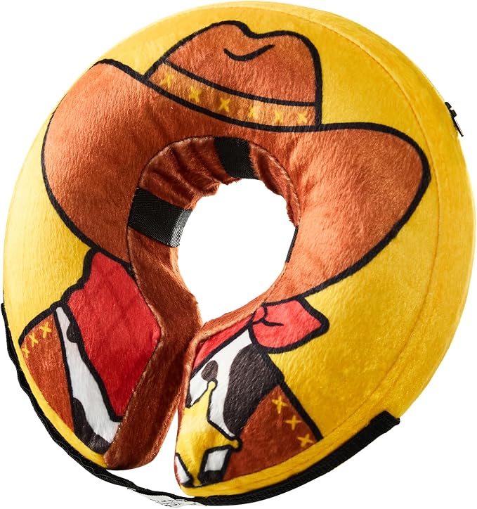 BENCMATE Inflatable Dog Cone Collar Alternative, Soft Dog Cone for Small Medium Large Dogs and Cats, Neck Recovery ECollar Donut Collar After Surgery (XLarge, Cowboy)