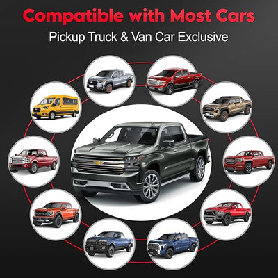 Zettum Truck Windshield Cover for Ice and Snow - 600D Large Windshield Snow Cover for Pickup Truck Heavy Duty, Winter Car Windshield Covers for Ford F150, Silverado, GMC Sierra, Ram, Van, and More