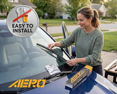 AERO Wipers OEM Replacement for Honda Pilot 2022 2021 2020 2019 2018 2017 2016, 26"+24" Front + 14" Rear, All-Season Windshield Wiper Blades with Extra Squeegee Refills + 1-Year Warranty (Set of 3)