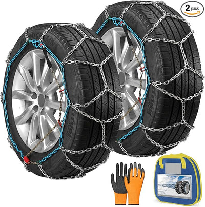 Snow Tire Chains for Light Truck SUV Pickup Trucks, Set of 2（SCRV240）