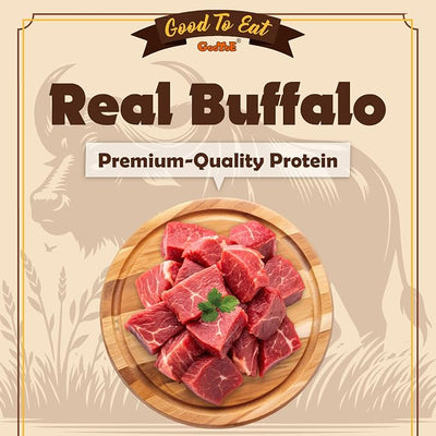 Gootoe Natural Buffalo Dog Treats, Bone Shaped, 1.5 lb | Low-fat chews for training, rewards, limited ingredient, for small dogs and puppies