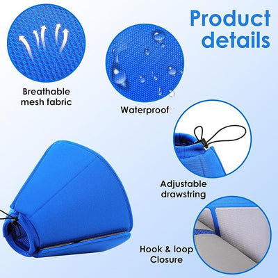 AOFITEE Soft Dog Cone Collar, Adjustable Cone for Dogs to Stop Licking, Dog Cones for Small Medium Large Dogs, Breathable Elizabethan Collar Wound Healing After Surgery(Blue,S)