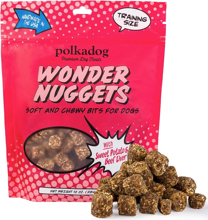 Wonder Nuggets Soft & Chewy Dog Treats - Sweet Potato & Beef, All Natural, Limited Ingredient, Premium Training Treats for All Breeds, Great for Allergies, Made in USA - 10oz