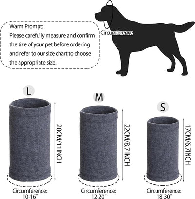 Quiet Ears for Dogs, 1 Piece Dog Calming Hoodie Cat Anxiety Relief Ear Wrap, Pet Noise Ear Protection for for Barking Bathing Grooming, Warm Winter Ear Scarf (Grey, Medium)