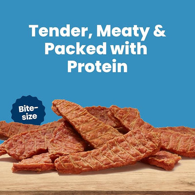 Blue Buffalo Nudges Minis Chicken Jerky Cuts Natural Dog Treats, Bite-Size Meaty Dog Snacks, Healthy Reward or Training Treat, Made in the USA with Real Chicken, No Artificial Preservatives, 10 oz.