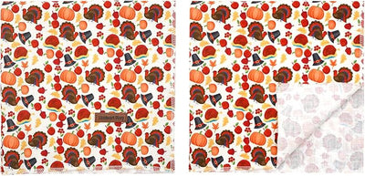 Lionheart glory Turkey Dog Bandanas Fall 1 Pack Washable Soft Dog Scarf, Square Adjustable Girl or Boy Dog Bandanas for Medium Large Dogs Holiday