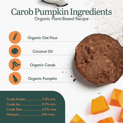 BRAMBLE Dog Treats. Plant-Based Carob & Pumpkin and Maple Bac'n, Treats for Dogs Bundle, Wheat-Free Everyday Dog Treats, All-Natural Soft & Chewy Cookies. 2 Packs 8 oz