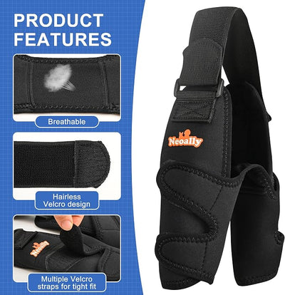 NeoAlly Breathable Dog Elbow Brace Protector Pads for Canine Elbow and Shoulder Support Elbow Hygroma, Dysplasia, Osteoarthritis, Elbow Calluses, Pressure Sores and Shoulder Dislocation (Right Large)