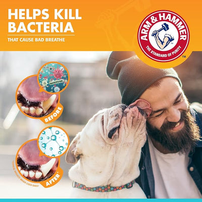 Arm & Hammer for Pets Dog Oral Care Spray Mint Flavor Breath Freshener Baking Soda Brushless Plaque Tartar Support 4 FL OZ 24 Pack