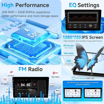 Leadfan Android Car Radio for Toyota Prius 2010-2015 Stereo Compatible with Apple CarPlay Android Auto, Touch Screen with Bluetooth/GPS/WiFi/MIC/Backup Camera (for Large Screens but NOT with JBL)