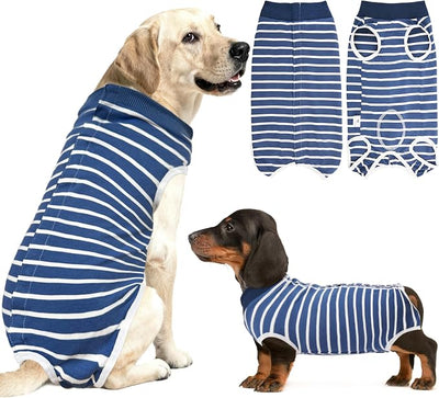 Recovery Suit for Dogs, Soft Dog Surgery Suit for Female Spay Male Neuter | Dog Cone Alternative Surgical Recovery Shirt for Abdominal Wounds, Anti-Licking Pet Clothes for Dogs Cats, Blue, XX-Large