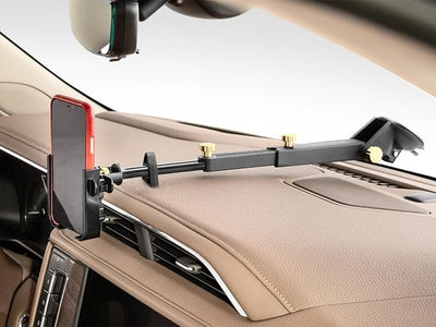 WeatherTech WindshieldFone with Extension - Universal Windshield-Mounted Car Phone Holder - Rose Gold Billet Knobs