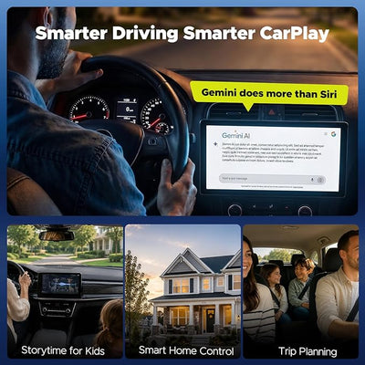 LAMTTO Wireless CarPlay Adapter with Gemini AI, 4GB+32GB Magic Box with Full Google Play Access—Download Streaming Apps, Games, Support Android Auto, OTA, HDMI, Airplay, USB Drive Media Playback