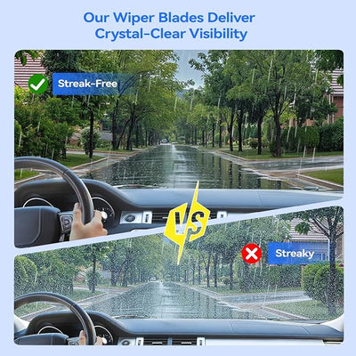 ANIKLUIM® Wiper Blades for Practical Family Driver: 24"+20"+10" Windshield Wipers Set Replacement for 2018-2023 Chevy Traverse - All-Weather, Quiet & Streak-Free - Easy DIY Snap-On Installation (3PCs)
