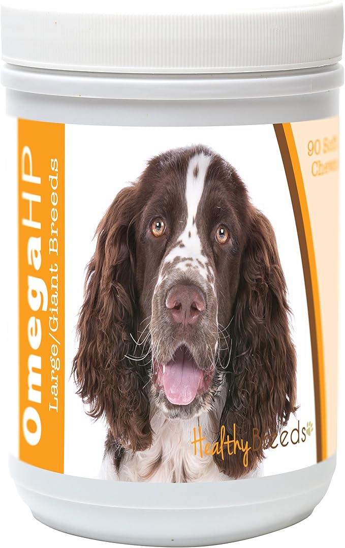 English Springer Spaniel Omega HP Fatty Acid Skin and Coat Support Soft Chews 90 Count