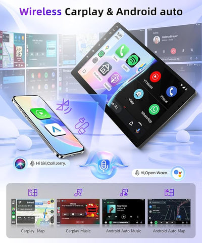 5Ghz WiFi Car Radio Stereo for Toyota Corolla 2009-2013 2+64G, 9" Touch Screen/Android 15/Wireless CarPlay/Android Auto/DSP EQ/GPS/Bluetooth/FM/RDS/SWC/HD Backup Camera