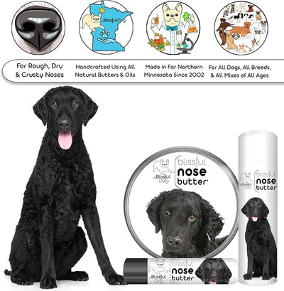 The Blissful Dog Curly-Coat Retriever Unscented Nose Butter, 2-Ounce