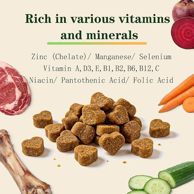 Dog Multivitamin Chewable - Vitamins and Supplements - Dog Daily Vitamin with Glucosamine Probiotics Omega-3 for Coat Hip Joint Heart Digestive Immune Health Support, Chicken Flavor, 120Ct