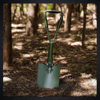 REDCAMP 23" Military Folding Camping Shovel, High Manganese Steel Tactical Shovel, Portable Tri-Fold Entrenching Tool for Digging, Hiking, Survival, Emergency, Snow, Mud & Sand, Army Green (2.5 lbs)