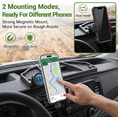 Magnetic Phone Mount Holder for 2020-2026 Ford Transit 150 250 350 Magnet Dash Cell Phone Cradles Adjustable Phone Stand Accessories for 2020+ Transit 150-350(Not for Transit Connect)