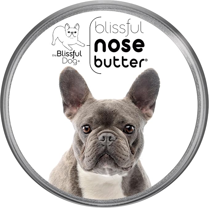 Blue French Bulldog Nose Butter, Versatile Dog Nose Balm for Dry Nose, Handcrafted Nose Moisturizer, Easy-to-Apply Dog Essentials, Unscented, 1 oz.