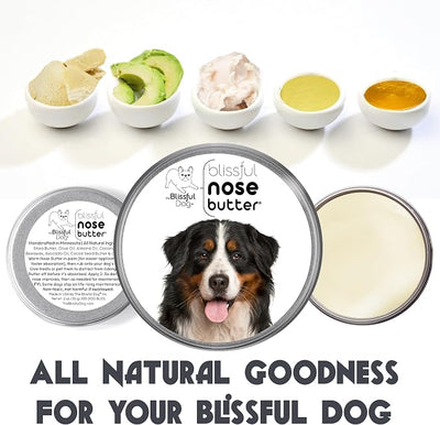 The Blissful Dog Bernese Mountain Nose Butter, Versatile Dog Nose Balm for Dry Nose, Handcrafted Nose Moisturizer, Easy-to-Apply Dog Essentials, Unscented, 8 oz.