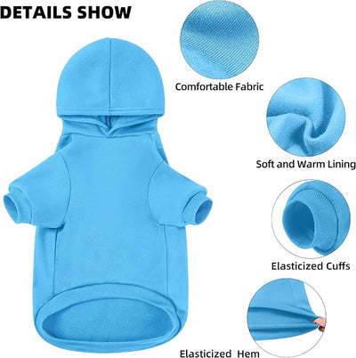 Dog Sweater Dog Hoodie Cold Weather Coat Hooded Sweatshirt for Puppies,Cats, Small Medium Large Dogs (Blue(It's My Birthday), XX-Large)