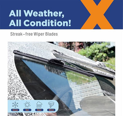 ICEXSNOW® Silicone Windshield Wiper Blades Replacement for 2005-2009 Chevrolet CHEVY Equinox (Pack of 3) Automotive Replacement Windshield Wiper Blades,OEM Original Replacement 24"+19"+15"(15-1)