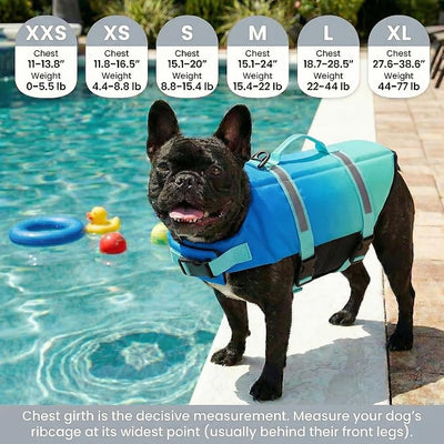 Doglay Dog Life Jacket, Dog Life Vest for Swimming Boating, Adjustable Puppy Life Jacket with Reflective Stripes, Superior Buoyancy Pet Swimming Vest for Small Medium and Large Dogs