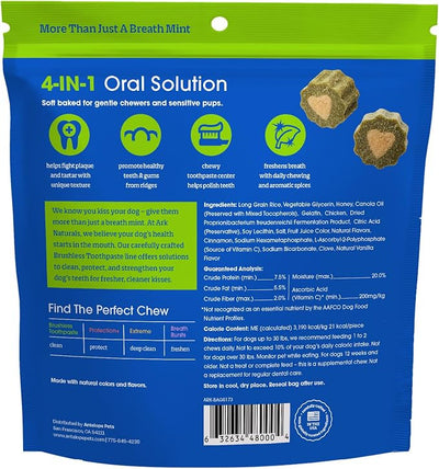 Ark Naturals Small Breed Soft Brushless Toothpaste + Breath Bursts Bundle - Vet Formulated Dog Dental Chews for Small Breeds - Helps Reduce Plaque & Tartar, Polishes Teeth, and Freshens Breath