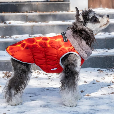 CuteBone Winter Dog Coat with Harness, Reflective Warm Jacket with Zipper for Cold Weather, Snowsuit for Small to Large Dogs YRFN20XXL