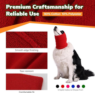 Dog & Cat Calming Band Cat Anxiety Relief Cover,Double Layer Thickened Pet Ears Elastic Neck Band Noise Cancelling Ear Muffs for Anxiety Relief/Noise Protection,Grooming,Thunder,Fireworks