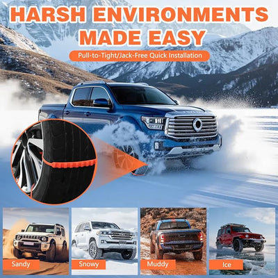 20PCS Snow Chains Tire Chains - Emergency Non-Slip Zip Tie, Portable Snow Tire Cables Chain for Car SUV Truck Universal Winter Driving