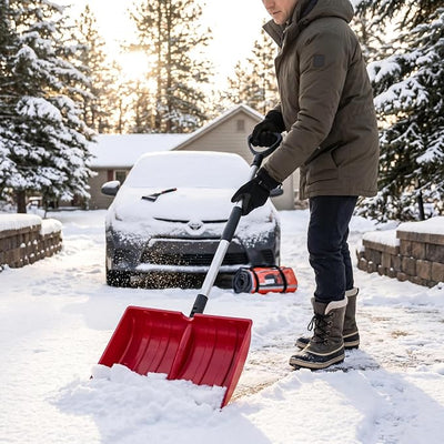 Compact Snow Shovel, Portable Detachable Design Lightweight PP Aluminum Material for Drivers Homeowners Campers Car Garden Camping Snow Removal