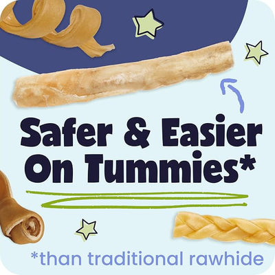 Pawstruck Natural 5-7" Beef Collagen Sticks for Dogs – Long-Lasting Rawhide Alternative, High Protein & Low Fat with Chondroitin & Glucosamine – 10 Pack