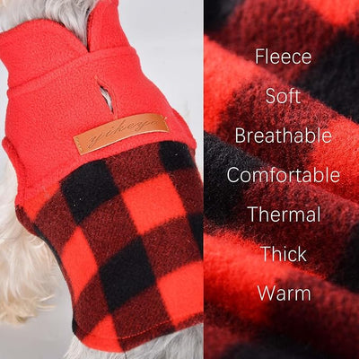 Dog Sweater Vest Fleece Puppy Sweatshirt Pullover Dog Clothes for Small Dogs Boy Girl Stretchy Warm Chihuahua Teacup Clothes Outfits Costume Cat Sweaters, XXS, Red
