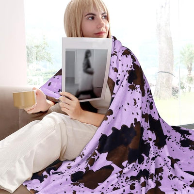 Soft Twin Blankets Purple Fleece Throw Lightweight Cozy Lavender Throw Blanket Living Rooms Sofa Bedroom Decor