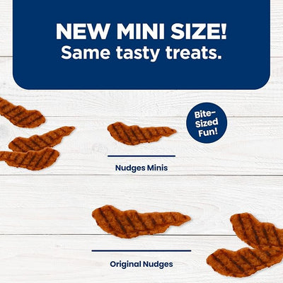 Blue Buffalo Nudges Minis Grillers Made with Real Steak, Natural Dog Treats Mineral-Enhanced for Flavor, 10 oz. Bag (Pack of 6)