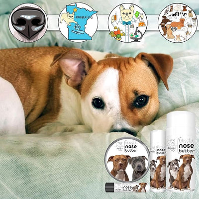 The Blissful Dog American Staffordshire Terrier Nose Butter, Versatile Dog Nose Balm for Dry Nose, Handcrafted Nose Moisturizer, Easy-to-Apply Dog Essentials, Unscented, 2 oz.