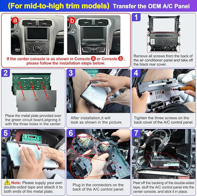 8Core 4G+64G Car Radio for Ford Fusion 2013-2019: CarPlay Android Auto | Upgrade Android 15 9" Touchscreen Stereo, BT, WiFi 6, GPS, AM, FM, RDS, 36EQ, SWC, 1080P Backup Camera