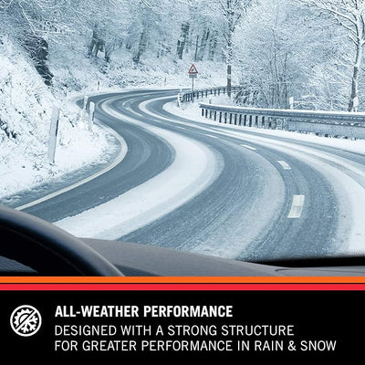 K&N EDGE Wiper Blades: All Weather Performance, Superior Windshield Contact, Streak-Free Wipe Technology: 20" (Pack of 2)