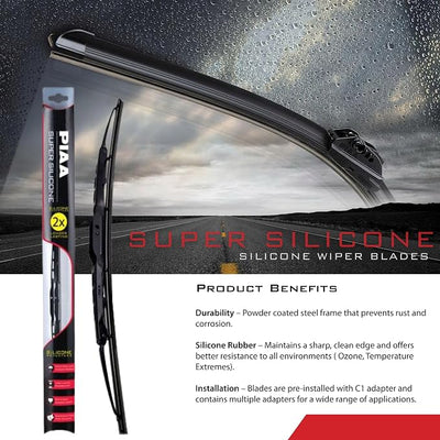 Piaa 95030 Super Silicone Wiper Blade - 12"" 300mm (Pack of 1)", black