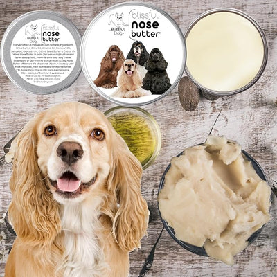The Blissful Dog Cocker Spaniel Nose Butter, Versatile Dog Nose Balm for Dry Nose, Handcrafted Nose Moisturizer, Easy-to-Apply Dog Essentials, Unscented, 2 oz.