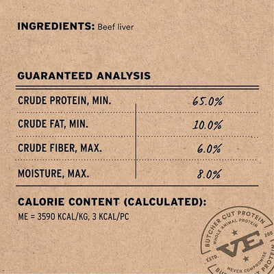 Vital Essentials Freeze Dried Dog Treats | Beef Liver, Single Ingredient | Premium Quality | Grain Free Training Treats for Dogs, 2.1 oz Bag