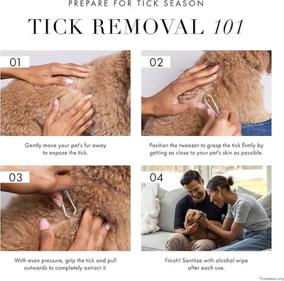 Tweezerman Pet Tick Removal Tweezer, Tick Removal Tool for Dogs and Cats