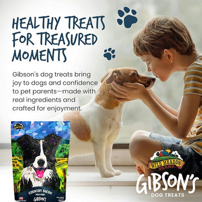 Gibson's Bayou Bacon, Soft Jerky Dog Treats, Crafted with Real Meat, Aromatic, and Grain-Free for Training and Rewarding Dogs of All Breeds & Ages - 3 Ounce Pouch