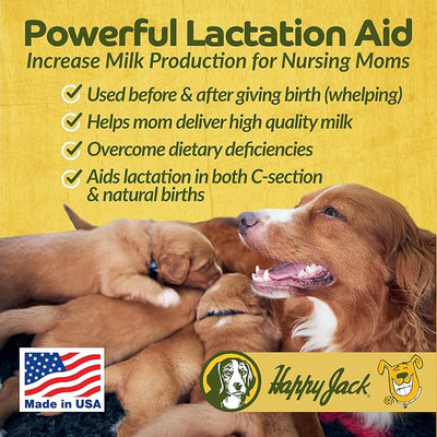 HAPPY JACK Milkade Dog Breeding & Nursing Supplies, 2 oz | Milk Production Aid for Female Dogs, Healthy Litter Support, Pregnant Prenatal Vitamin, Vitamin B1