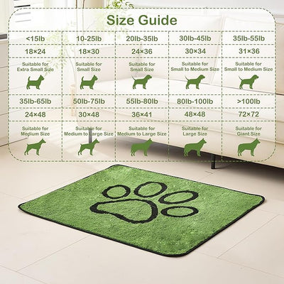 Qeils Reusable Dog Pee Pads, 2 Pack Super Absorbent & Leakproof Washable Puppy Pads with Soft Green Top Layer, for Potty Training, Crates, Couch, Car Seats & Pet Beds, 24"x 36"