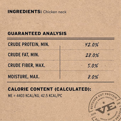 Vital Essentials Freeze Dried Raw Chicken Necks Dog Treats | Single Ingredient | Premium Quality | Grain Free Treats for Dogs, 9 oz Bag