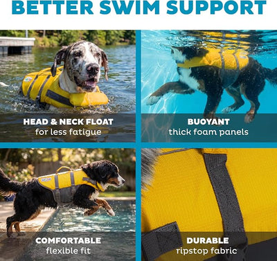 Outward Hound Granby Splash Yellow Dog Life Jacket, XL